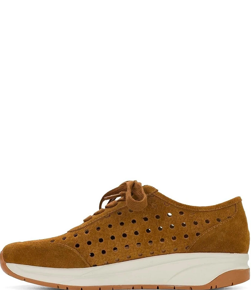 Patricia Nash Milla Perforated Suede Lace Up Sneakers