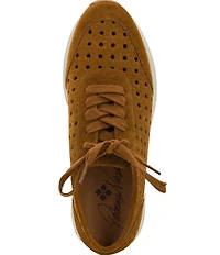 Patricia Nash Milla Perforated Suede Lace Up Sneakers