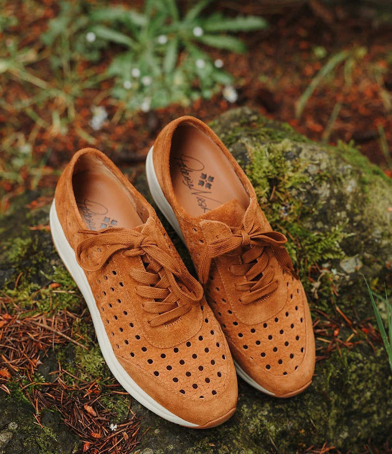 Patricia Nash Milla Perforated Suede Lace Up Sneakers