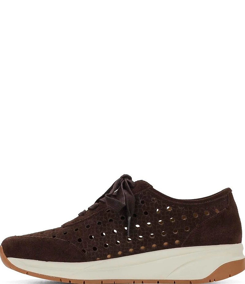Patricia Nash Milla Perforated Suede Lace Up Sneakers