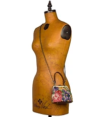 Patricia Nash Mini Laureana Floral Print Raffia Kisslock Clutch