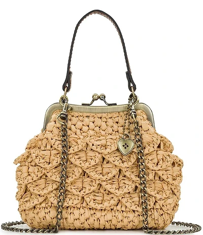 Patricia Nash Mini Laureana Woven Raffia Kisslock Clutch