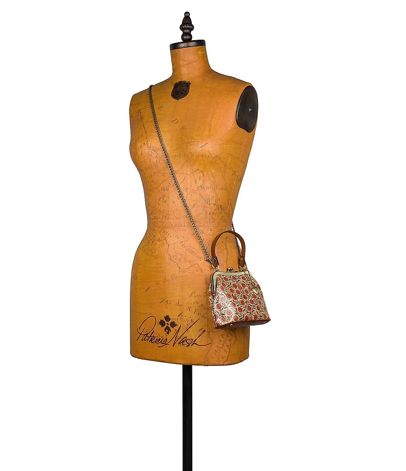 Patricia Nash Mini Laureana Floral Kisslock Chain Crossbody Bag