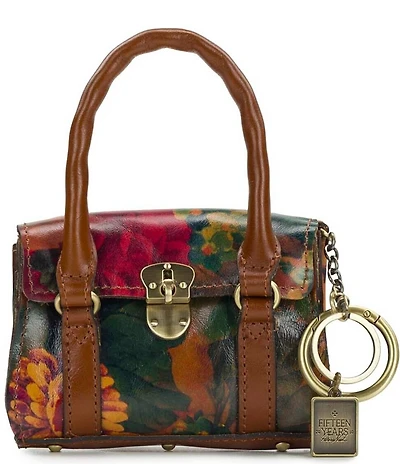 Patricia Nash Mini Vienna Floral Charm Keychain