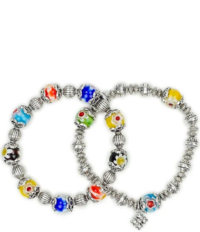 Patricia Nash Molten Bead Stretch Bracelet Set