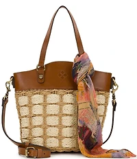 Patricia Nash Montella Basket Crossbody Bag With Scarf
