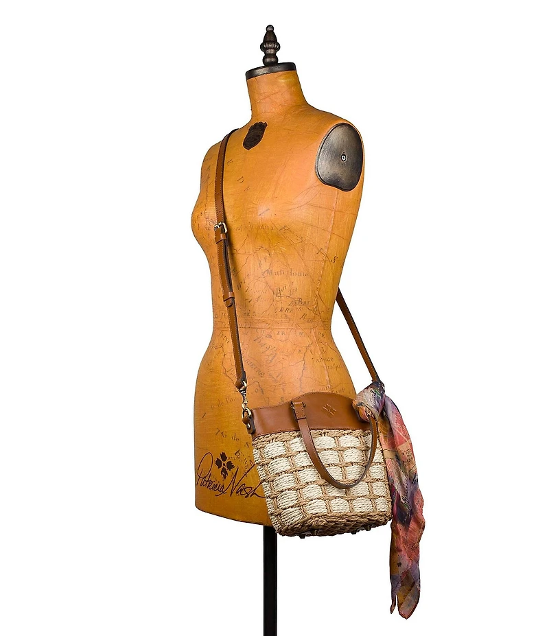 Patricia Nash Montella Basket Crossbody Bag With Scarf