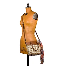 Patricia Nash Montella Basket Crossbody Bag With Scarf