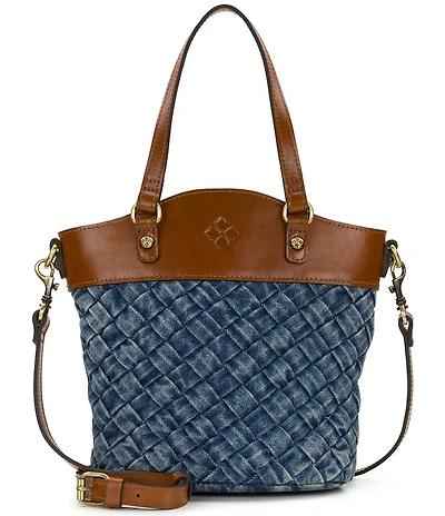 Patricia Nash Montella Denim Crossbody Bucket Bag