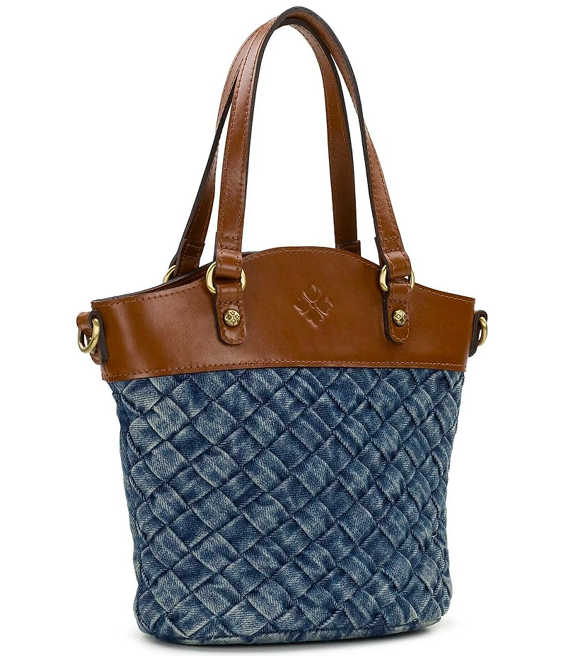 Patricia Nash Montella Denim Crossbody Bucket Bag