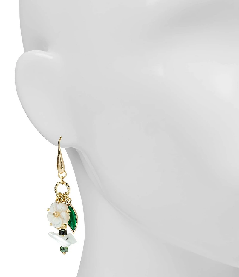 Patricia Nash Mother Of Pearl Charm Dangle Drop Earrings