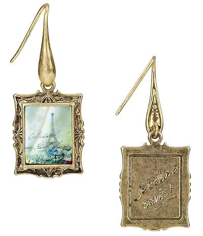 Patricia Nash Mother Of Pearl Portrait Drop Earrings