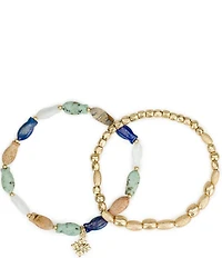 Patricia Nash Multi Bead Fish Stretch Bracelet