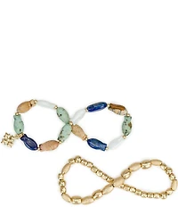 Patricia Nash Multi Bead Fish Stretch Bracelet