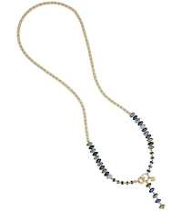 Patricia Nash Multi Beaded Stone Long Y Necklace