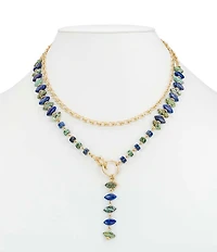 Patricia Nash Multi Beaded Stone Long Y Necklace