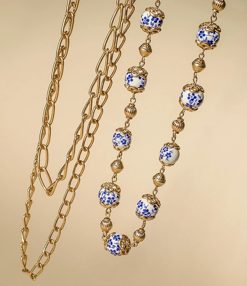 Patricia Nash Multi Chain Short Multi Stand Necklace