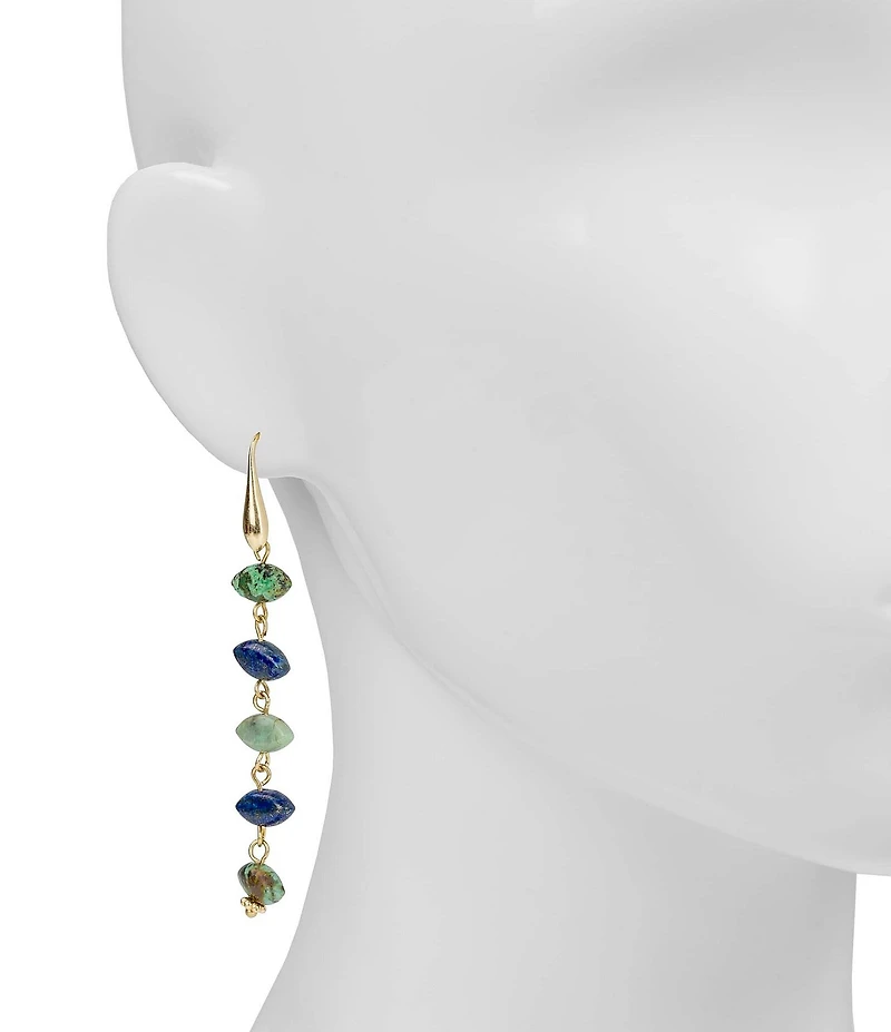Patricia Nash Multi Stone Bead Drop Earrings