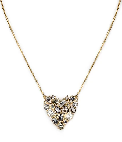 Patricia Nash Multi Stone Heart Short Pendant Necklace