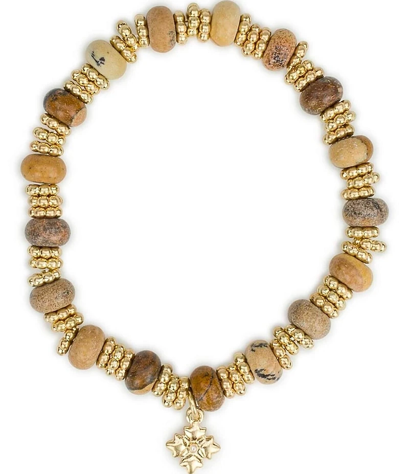 Patricia Nash Multi Wood Beaded Stretch Bracelets