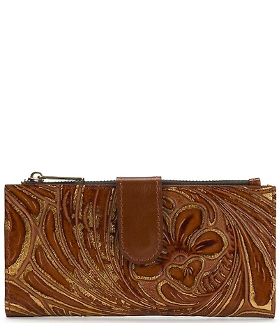 Patricia Nash Nazari Emboseed Grape Leaf Floret Bifold Wallet