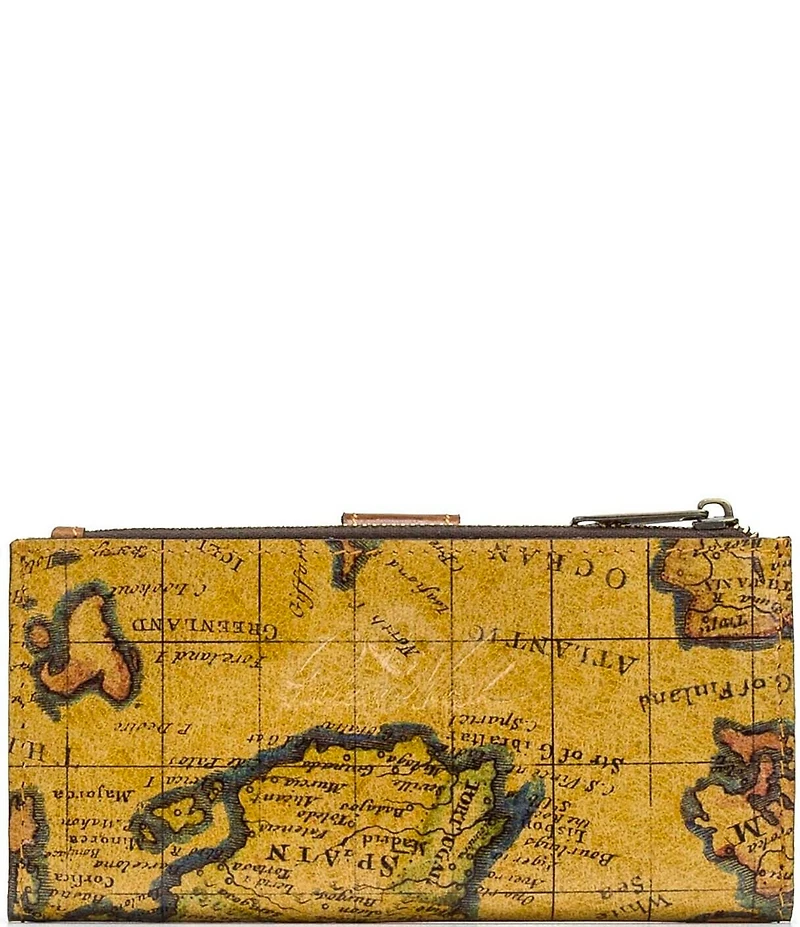 Patricia Nash Nazari Leather RFID European Map Print Wallet