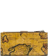 Patricia Nash Nazari Leather RFID European Map Print Wallet