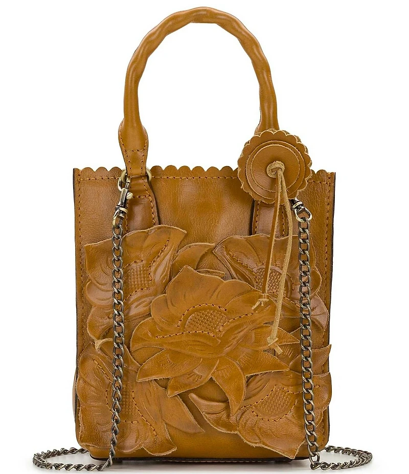 Patricia Nash Noella Tooled Applique Tote Crossbody Bag