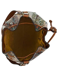 Patricia Nash Nordic Floral Patchwork Bellamy Drawstring Shoulder Bag