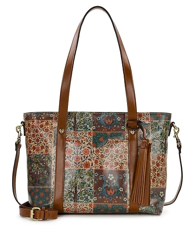 Patricia Nash Nordic Floral Patchwork Luserna Patchwork Tote Bag