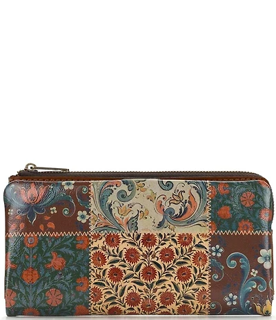 Patricia Nash Nordic Floral Patchwork Prassa Patchwork Bifold Wallet