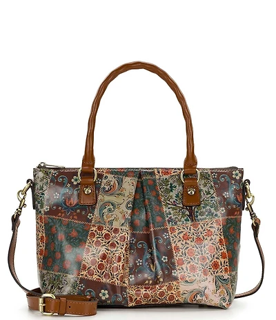 Patricia Nash Nordic Floral Patchwork Zora Satchel Bag