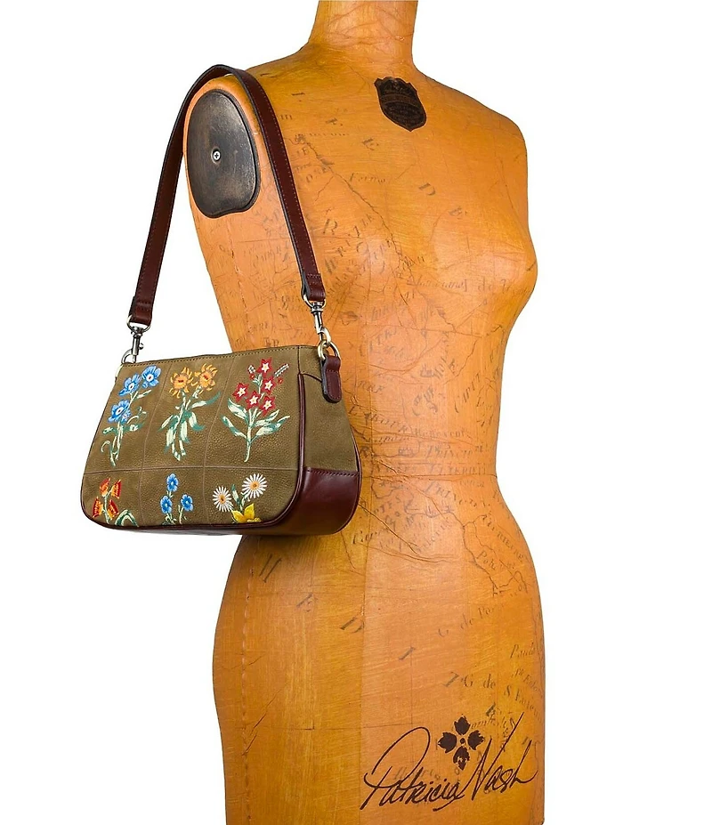 Patricia Nash Nova Floral Leather Shoulder Bag