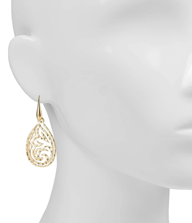 Patricia Nash Openwork Teardrop Orbital Drop Earrings