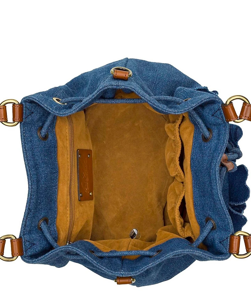 Patricia Nash Oriana Denim Drawstring Bucket Bag