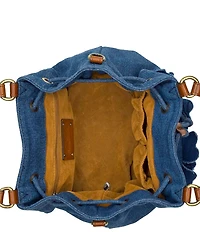 Patricia Nash Oriana Denim Drawstring Bucket Bag
