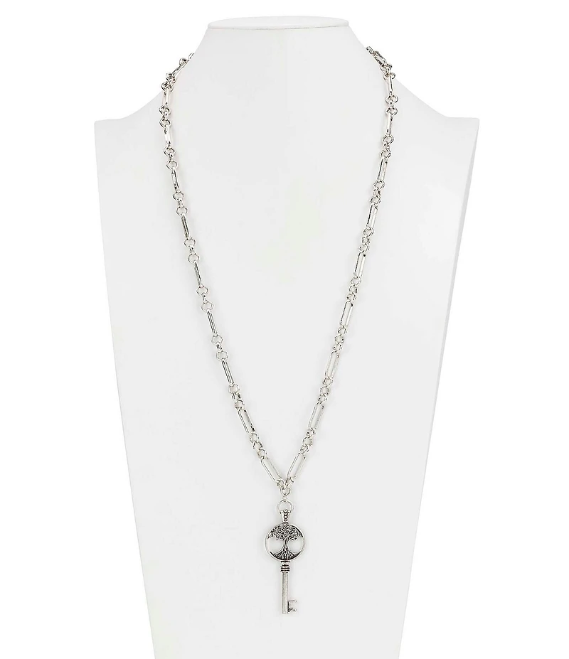 Patricia Nash Paperclip Tree Long Long Strand Necklace