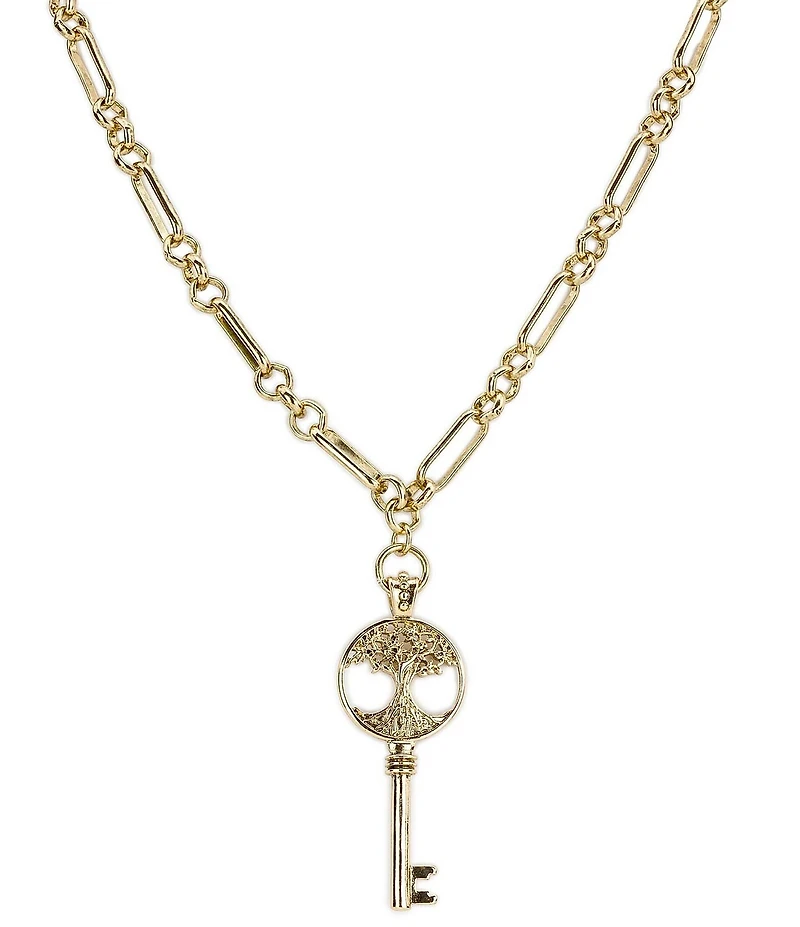 Patricia Nash Paperclip Tree Long Long Strand Necklace