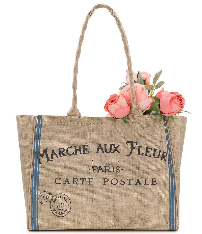 Patricia Nash Parisian Market Paper Straw Tote Bag