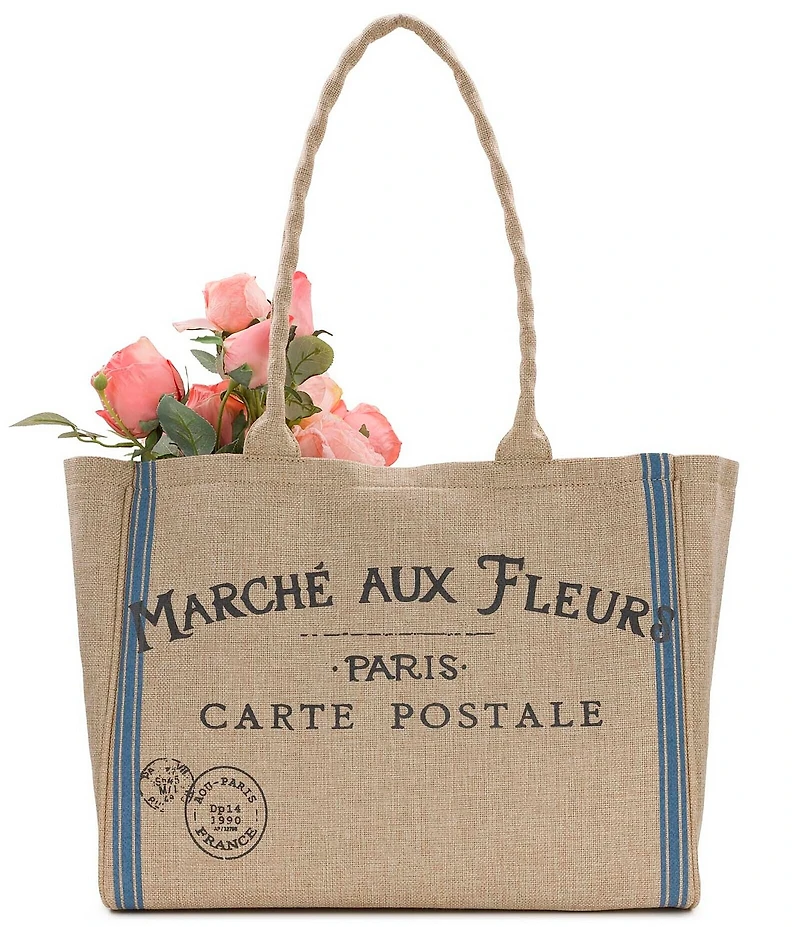 Patricia Nash Parisian Market Paper Straw Tote Bag