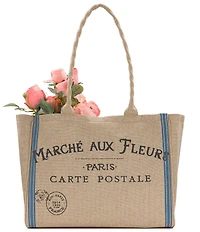 Patricia Nash Parisian Market Paper Straw Tote Bag