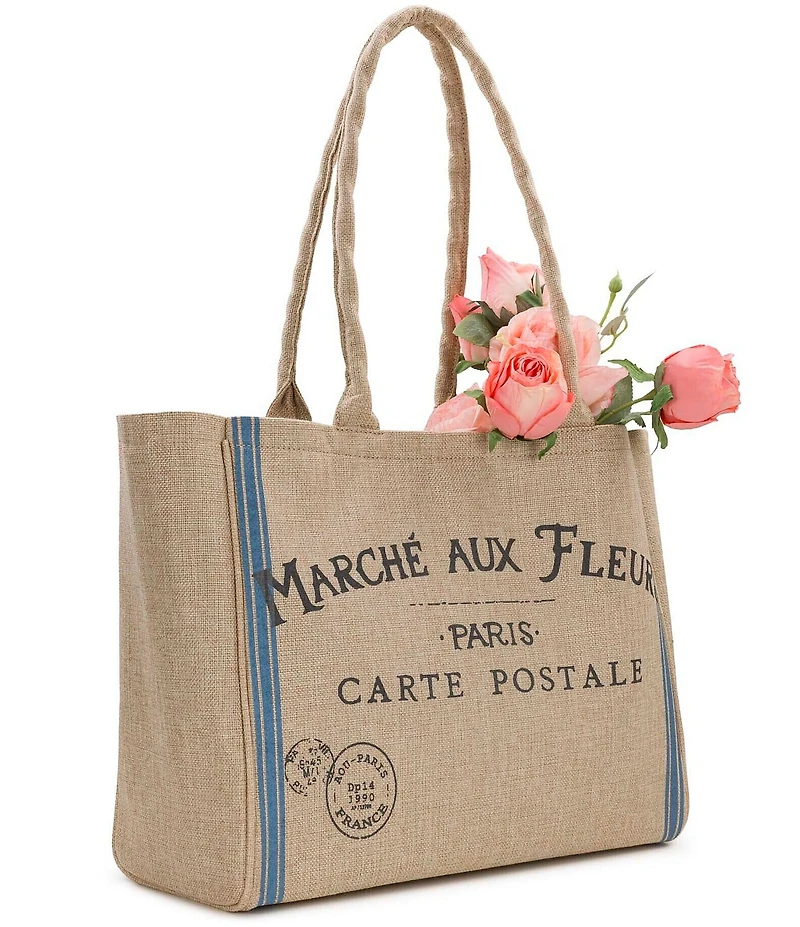 Patricia Nash Parisian Market Paper Straw Tote Bag