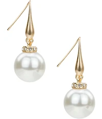 Patricia Nash Pearl Ball Drop French Wire Earrings
