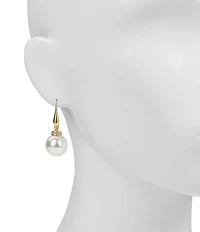 Patricia Nash Pearl Ball Drop French Wire Earrings