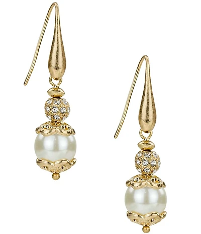 Patricia Nash Pearl Wire Drop Earrings