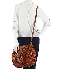 Patricia Nash Pisticci Woven Leather Satchel Bag
