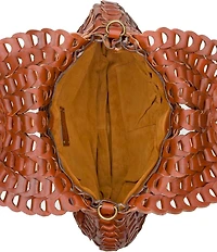 Patricia Nash Pisticci Woven Leather Satchel Bag