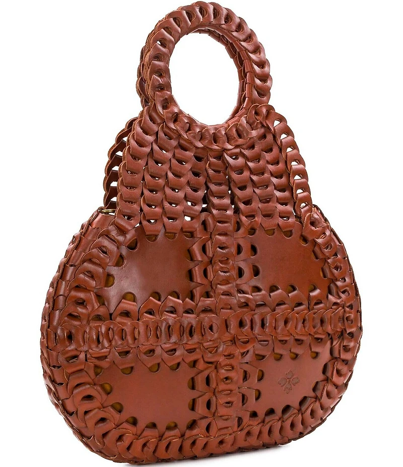 Patricia Nash Pisticci Woven Leather Satchel Bag
