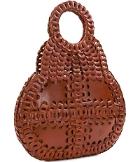 Patricia Nash Pisticci Woven Leather Satchel Bag
