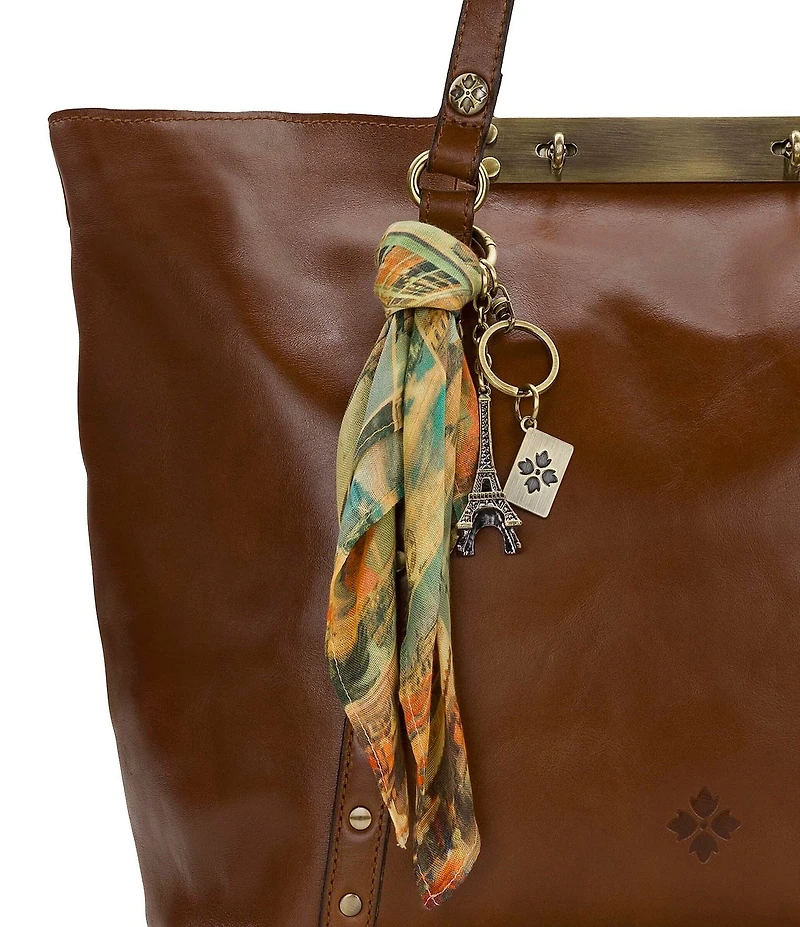 Patricia Nash Postcard From Paris Print Mini Scarf Bag Charm